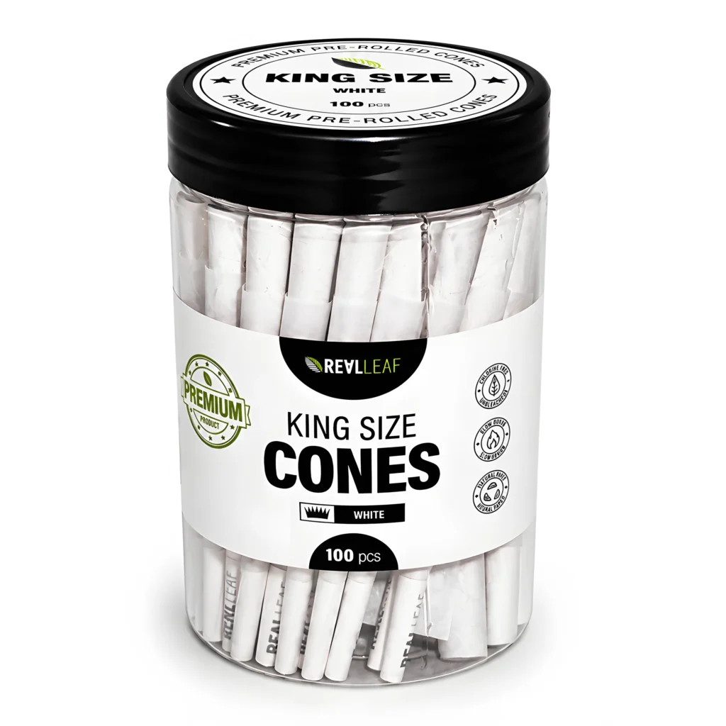 real-leaf-cones-king-size-white-100er-dose-closeup.webp