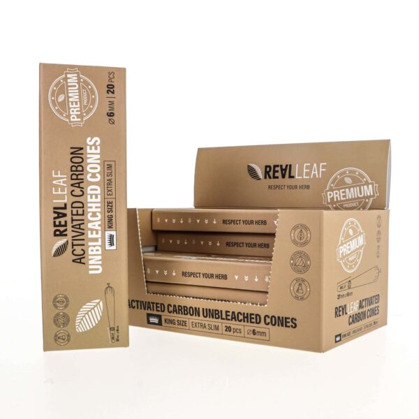 Real Leaf Cones KS + Carbon Filter - Drawer Box 20 - Unbleached_02.jpg