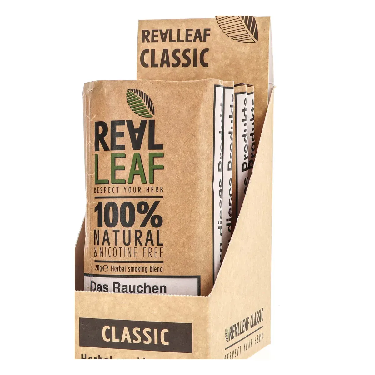 Real Leaf Classic Display mit einzelnen Beuteln