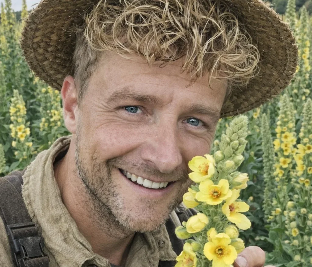 Philip von Real Leaf mit einer Königskerze